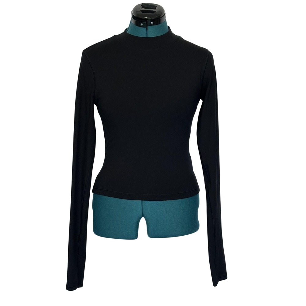 Athleta‎ Shirt Womens Small Black Open Back Long Sleeve Athletic Top